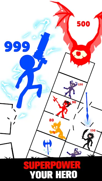 Stick Fight: Endless Battle (Стик Файт)  [МОД Меню] Screenshot 3