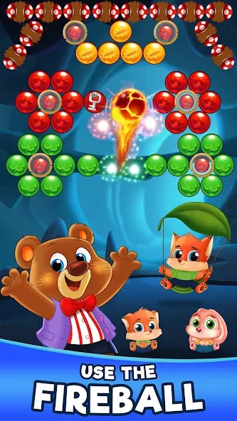 Bubble Friends Bubble Shooter  [МОД Unlocked] Screenshot 3