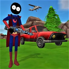 Скачать взломанную Stick Superhero  [МОД Бесконечные монеты] - полная версия apk на Андроид