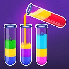 Скачать взломанную Color Water Sort Wooden Puzzle (Цвет воды Сорт Вуди Пазл)  [МОД Много монет] - стабильная версия apk на Андроид