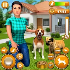 Скачать взломанную Pet Dog Family Adventure Games  [МОД Unlocked] - стабильная версия apk на Андроид