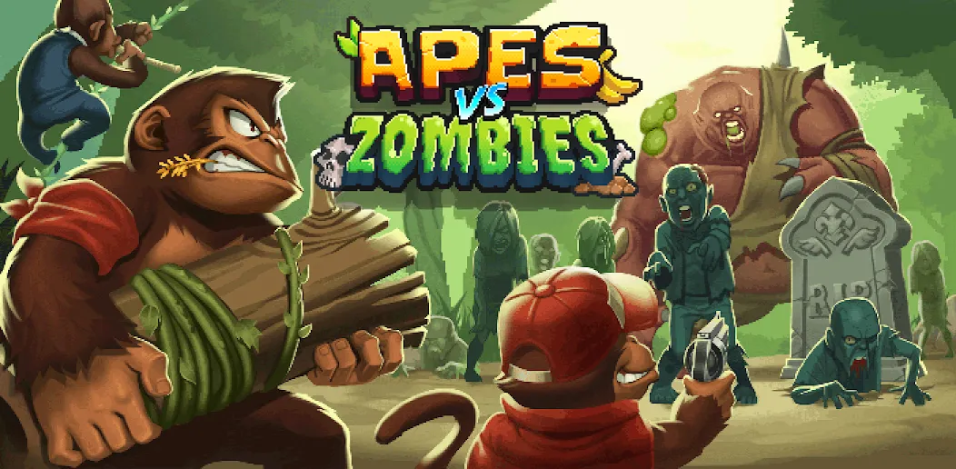 Apes vs. Zombies  [МОД Бесконечные монеты] Screenshot 1