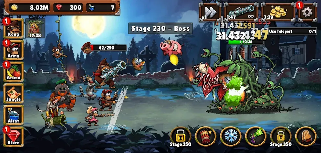 Apes vs. Zombies  [МОД Бесконечные монеты] Screenshot 4