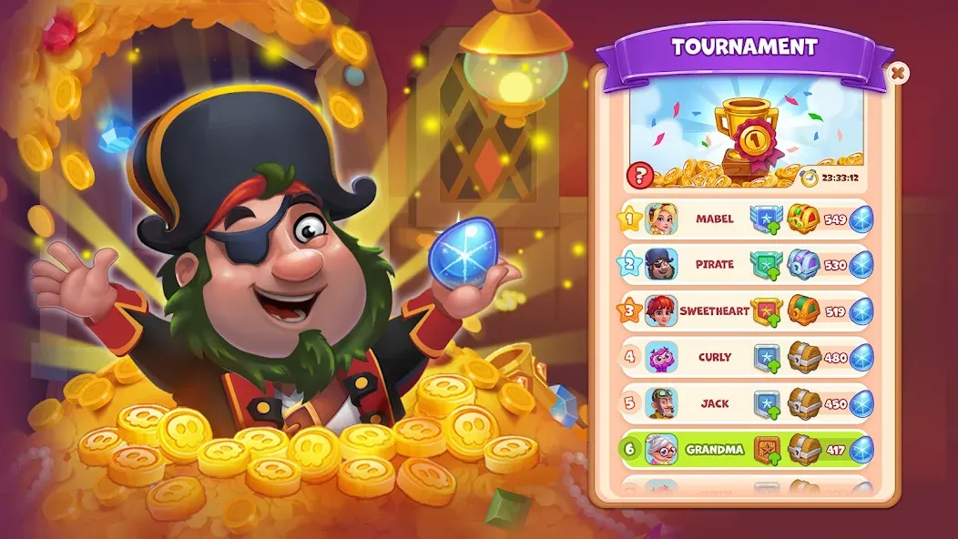 Pirate Treasures: Jewel & Gems  [МОД Все открыто] Screenshot 2