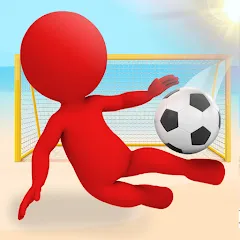 Скачать взломанную Crazy Kick! Fun Football game  [МОД Много монет] - последняя версия apk на Андроид