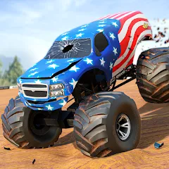 Скачать взломанную Fearless US Monster Truck Game (Фирлесс ЮЭС Монстер Трак Гейм)  [МОД Unlimited Money] - полная версия apk на Андроид