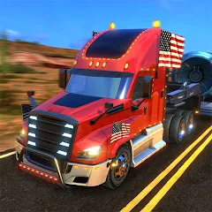 Скачать взломанную Truck Simulator USA Revolution (Трак Симулятор США Революция)  [МОД Все открыто] - полная версия apk на Андроид