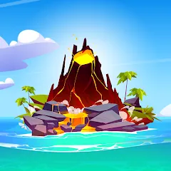 Скачать взлом Volcano Island - Sim Game (Вулканический остров)  [МОД Бесконечные деньги] - стабильная версия apk на Андроид