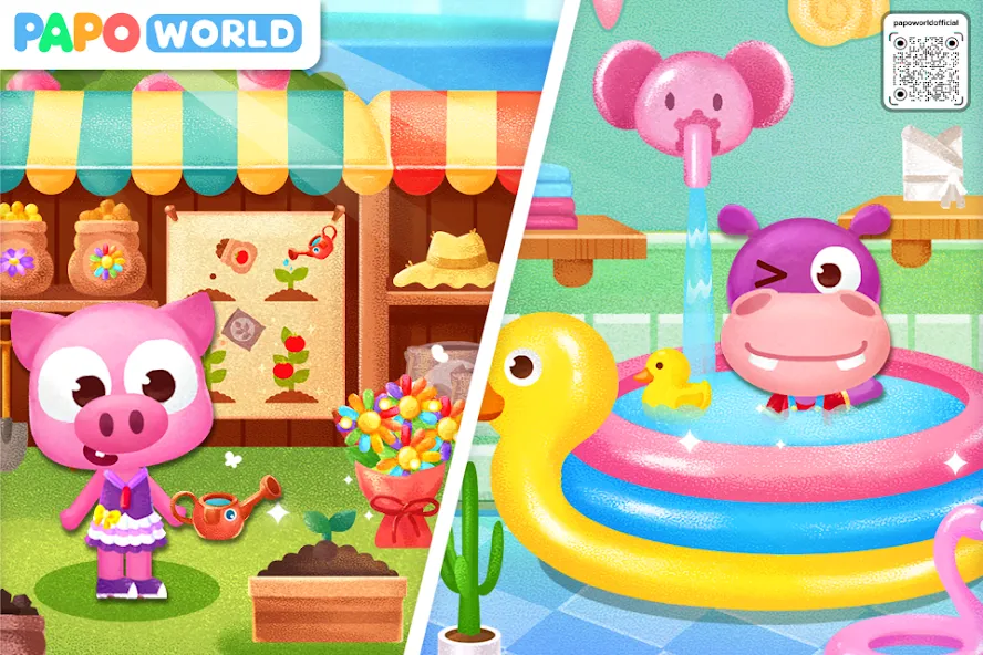 Papo Town Preschool  [МОД Много денег] Screenshot 2