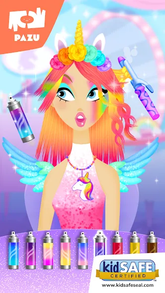 Girls Hair Salon Unicorn  [МОД Много денег] Screenshot 1