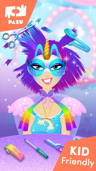 Girls Hair Salon Unicorn  [МОД Много денег] Screenshot 3