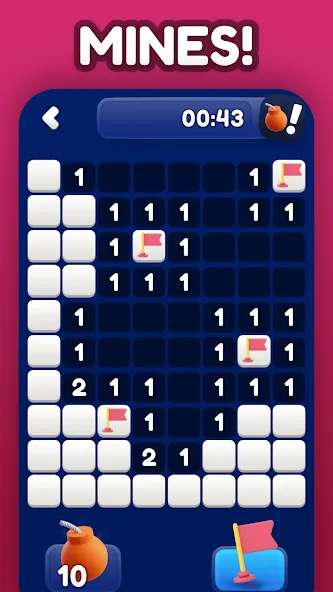 Minesweeper Bomb Mines Game (Майнсвипер разблокирует уровни Марка)  [МОД Unlocked] Screenshot 1