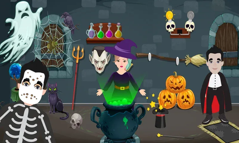 Pretend Play Halloween Party (Претендуй на Хэллоуинскую вечеринку)  [МОД Unlimited Money] Screenshot 1