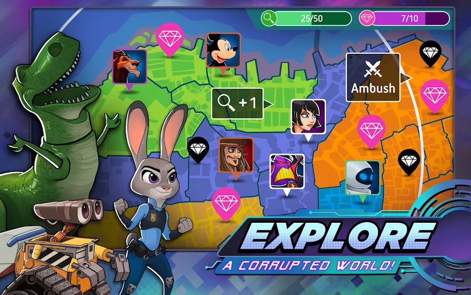 Disney Heroes: Battle Mode (Дисней Хироус)  [МОД Много монет] Screenshot 5