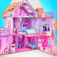 Взломанная Doll House Design: Girl Games (Долл Хаус Дизайн)  [МОД Бесконечные монеты] - стабильная версия apk на Андроид