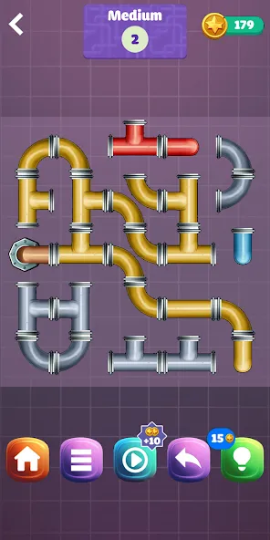 Pipe Puzzle Connect (Пайп Пазл Коннект)  [МОД Бесконечные монеты] Screenshot 3