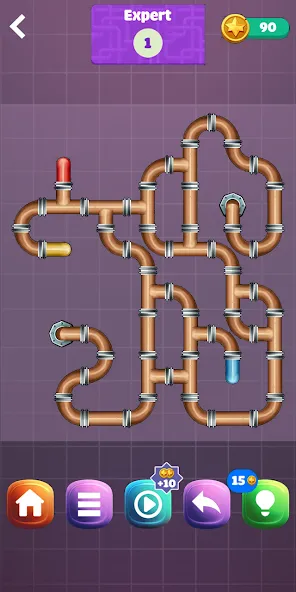 Pipe Puzzle Connect (Пайп Пазл Коннект)  [МОД Бесконечные монеты] Screenshot 4