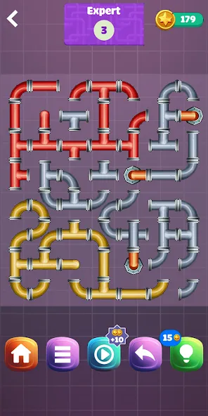 Pipe Puzzle Connect (Пайп Пазл Коннект)  [МОД Бесконечные монеты] Screenshot 5