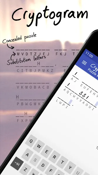 Cryptogram - puzzle quotes (Скрытограмма)  [МОД Menu] Screenshot 1
