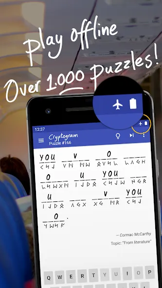 Cryptogram - puzzle quotes (Скрытограмма)  [МОД Menu] Screenshot 3