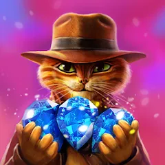 Скачать взломанную Indy Cat: Match 3 Adventure  [МОД Все открыто] - стабильная версия apk на Андроид