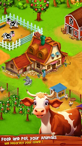 Country Valley Farming Game (Парадайз Хей Фарм Айленд)  [МОД Много денег] Screenshot 4