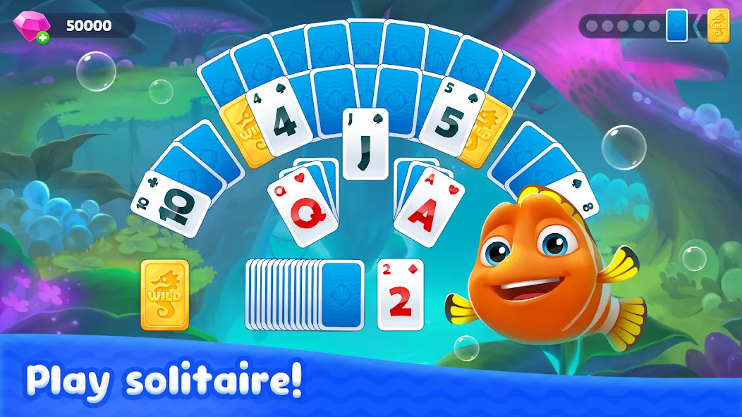 Fishdom Solitaire (Фишдом Солитер)  [МОД Unlimited Money] Screenshot 2