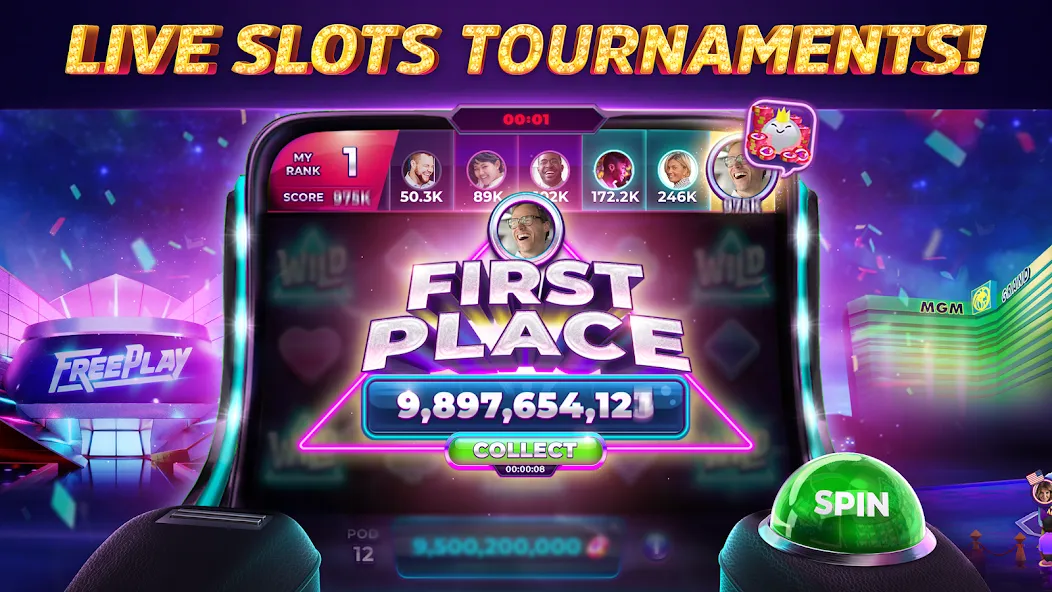 POP! Slots™ Vegas Casino Games  [МОД Бесконечные монеты] Screenshot 3