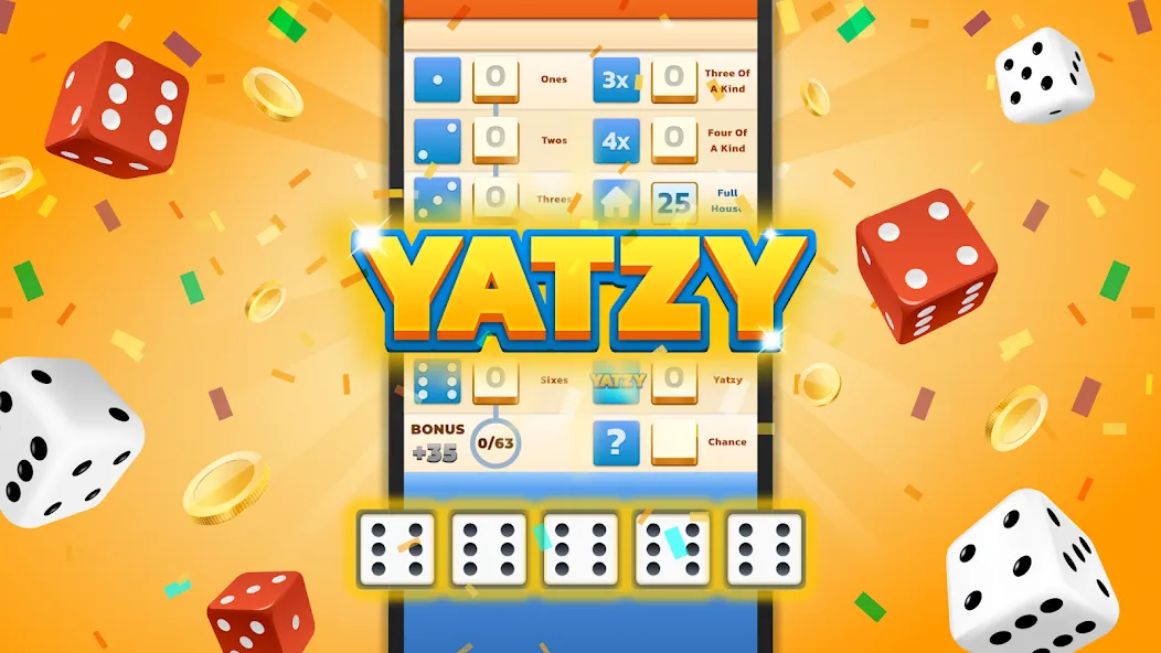 Yatzy - Fun Classic Dice Game (Ятзи)  [МОД Mega Pack] Screenshot 1