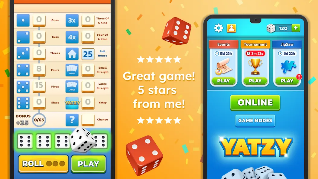 Yatzy - Fun Classic Dice Game (Ятзи)  [МОД Mega Pack] Screenshot 2