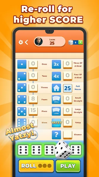 Yatzy - Fun Classic Dice Game (Ятзи)  [МОД Mega Pack] Screenshot 5