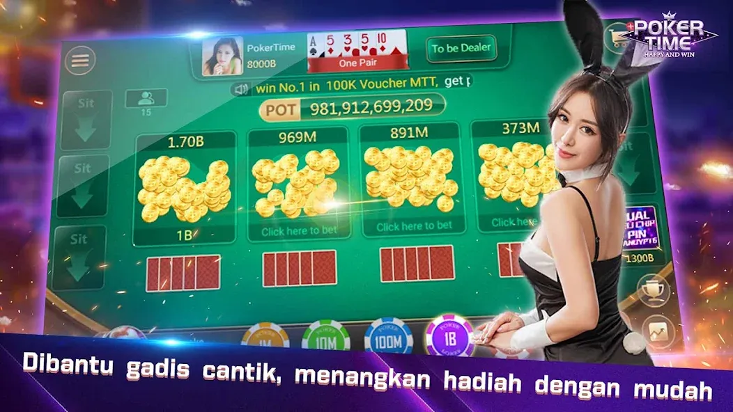 Poker Time- Pulsa Texas Holdem (Покер Тайм)  [МОД Бесконечные деньги] Screenshot 2