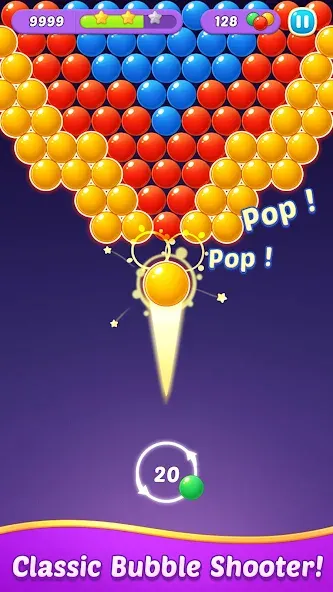 Bubble Shooter Gem Puzzle Pop (Бабл Шутер Драгоценный камень)  [МОД Много денег] Screenshot 1