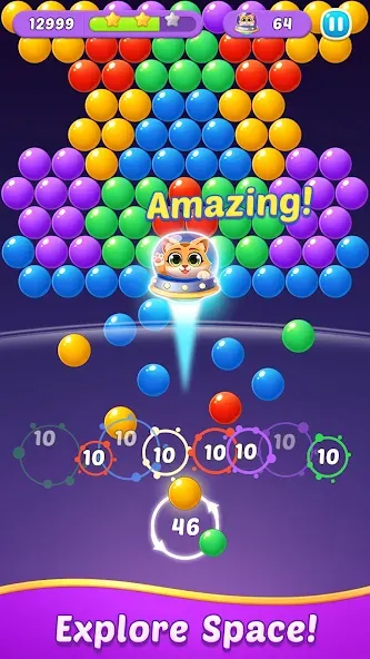 Bubble Shooter Gem Puzzle Pop (Бабл Шутер Драгоценный камень)  [МОД Много денег] Screenshot 4