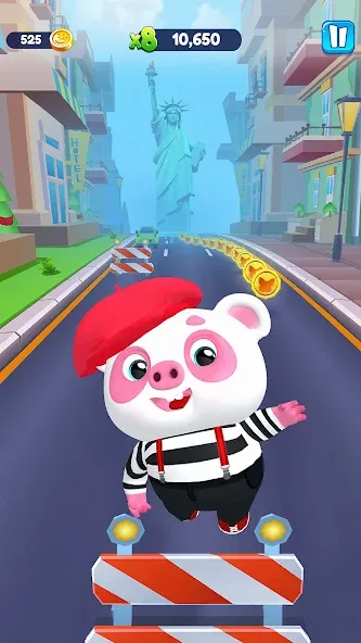 Piggy Panda Run: Fun Game  [МОД Бесконечные монеты] Screenshot 2