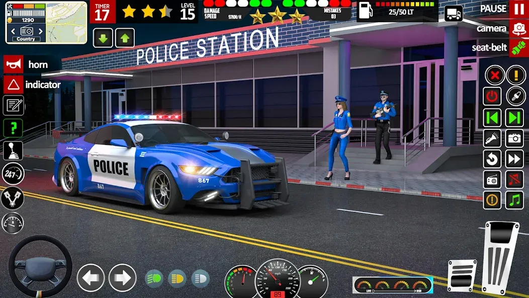 City Police Car Driving Games  [МОД Бесконечные монеты] Screenshot 1