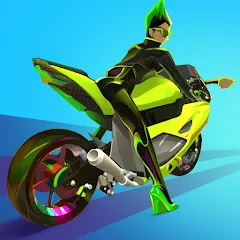 Скачать взломанную Wild Wheels: Bike Racing (Уайлд Вилз)  [МОД Много монет] - последняя версия apk на Андроид