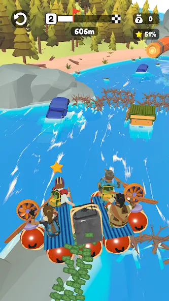 Raft Racing (ДИУАфтинг)  [МОД Unlimited Money] Screenshot 2