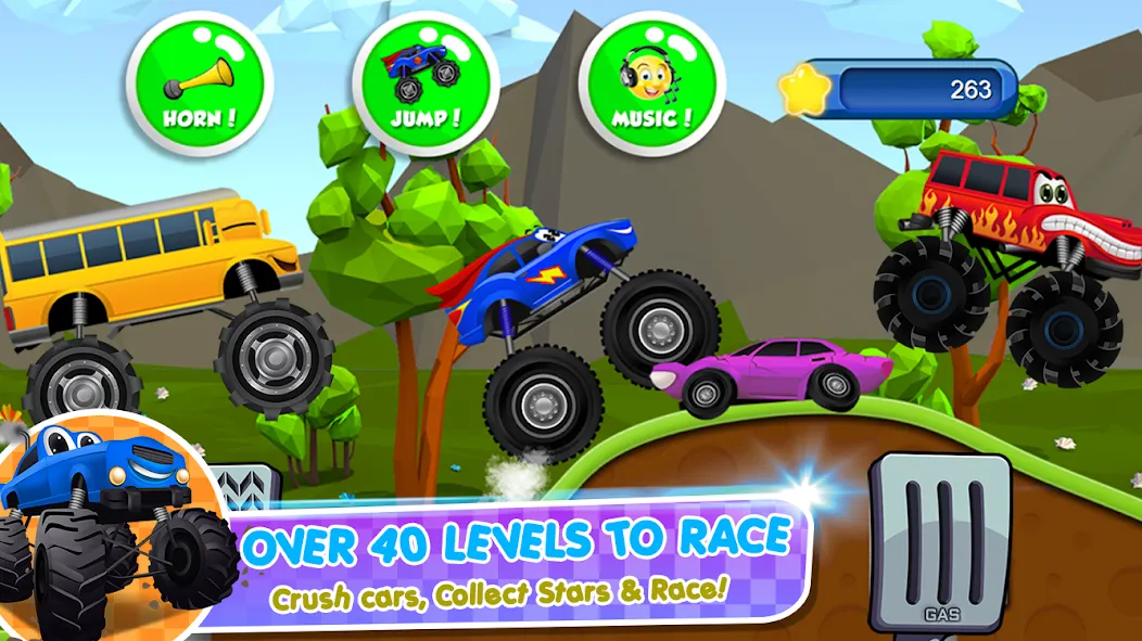 Monster Trucks Game for Kids 2 (Монстр Тракс Игра для Детей 2)  [МОД Много монет] Screenshot 4