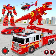 Взломанная Fire Truck Robot Car Game  [МОД Unlimited Money] - последняя версия apk на Андроид