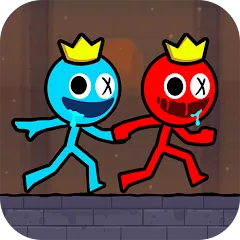 Скачать взломанную Red and Blue Stickman 2024 (Ред энд Блу Стикмен 2)  [МОД Бесконечные монеты] - стабильная версия apk на Андроид