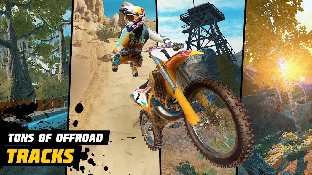 Dirt Bike Unchained: MX Racing (Дерт Байк Анчейнд)  [МОД Много монет] Screenshot 2