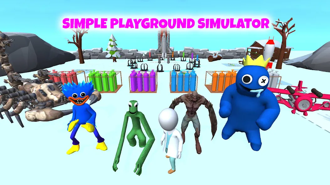 Grimace monster playground (Батл Плейграунд Монстерс)  [МОД Много монет] Screenshot 4