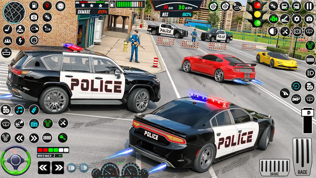 US Police Car Parking - King  [МОД Бесконечные монеты] Screenshot 2