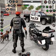 Скачать взлом US Police Car Parking - King  [МОД Бесконечные монеты] - полная версия apk на Андроид