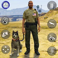 Скачать взломанную Toby Police Dog Sim: Dogs Game  [МОД Меню] - полная версия apk на Андроид