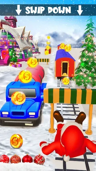 Xmas Santa Surfer Running Game (Ксмас Санта Серфер Раннинг Гейм)  [МОД Все открыто] Screenshot 4