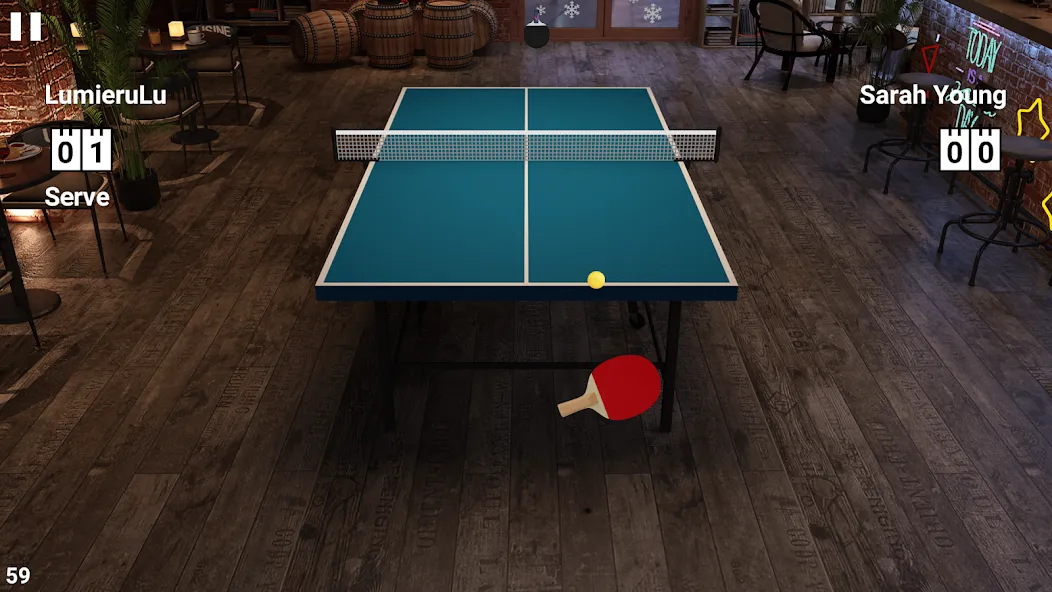 Virtual Table Tennis (Виртуальный настольный теннис)  [МОД Menu] Screenshot 2