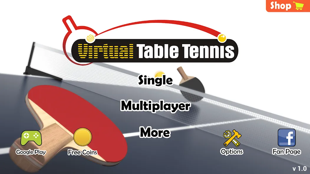 Virtual Table Tennis (Виртуальный настольный теннис)  [МОД Menu] Screenshot 3