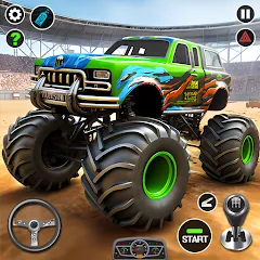 Скачать взлом 4x4 Monster Truck Racing Games (Монстр Трак Гонки игры)  [МОД Mega Pack] - стабильная версия apk на Андроид